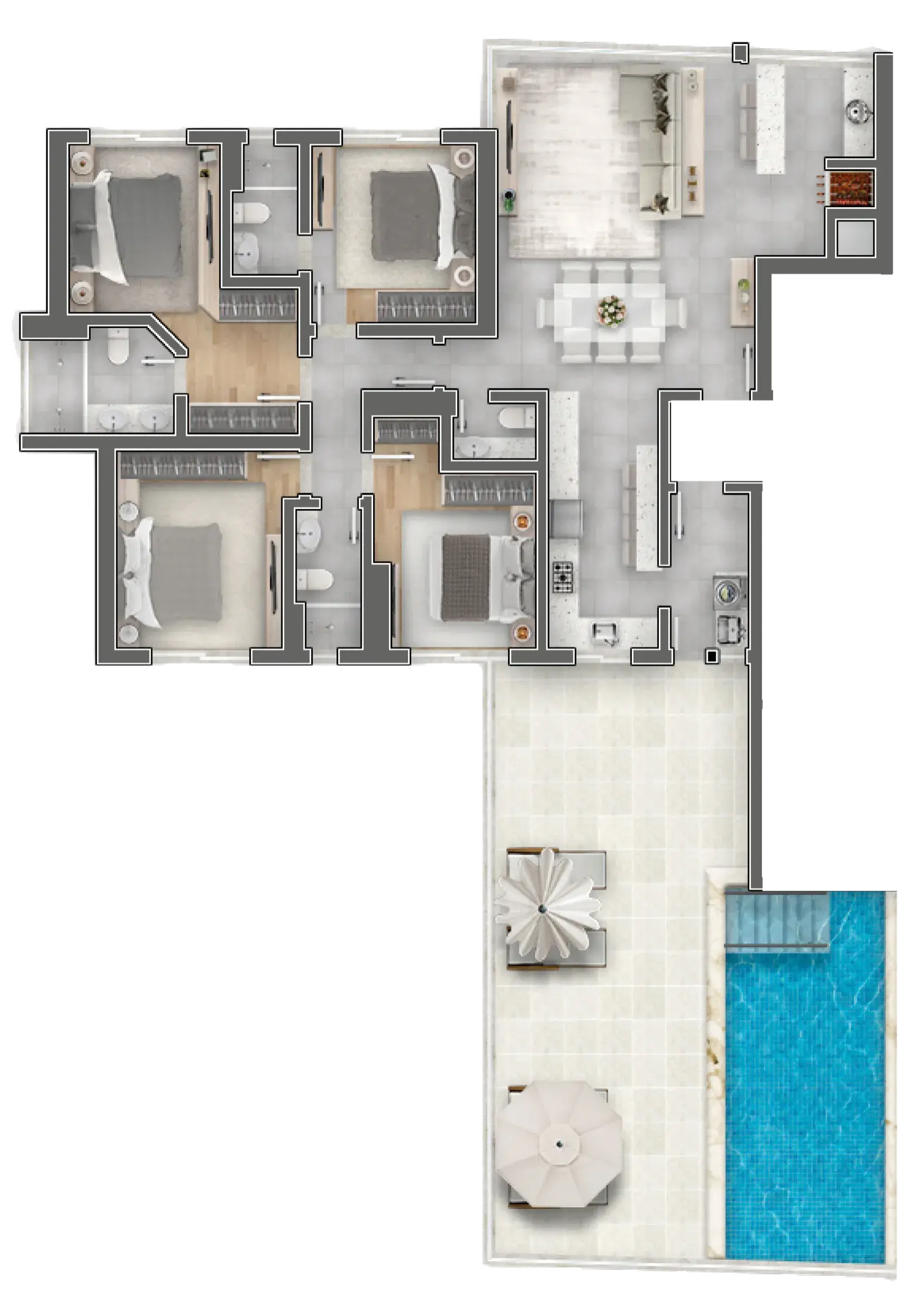 Planta do Garden — unidade 2